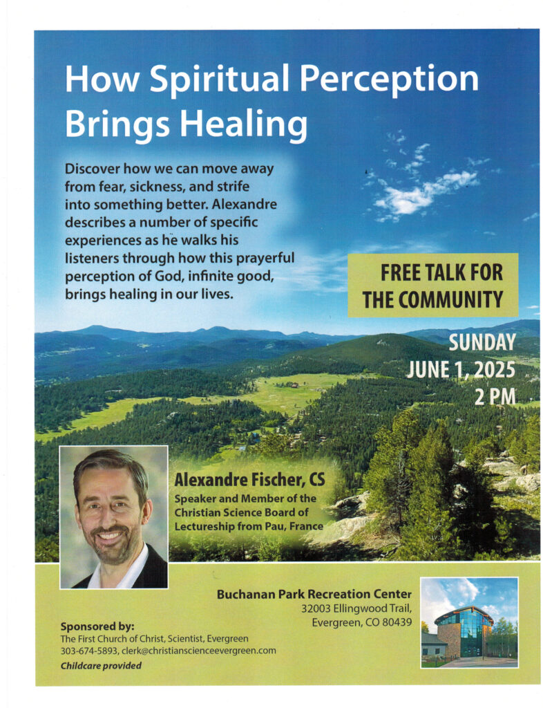 Upcoming Talk on Christian Science